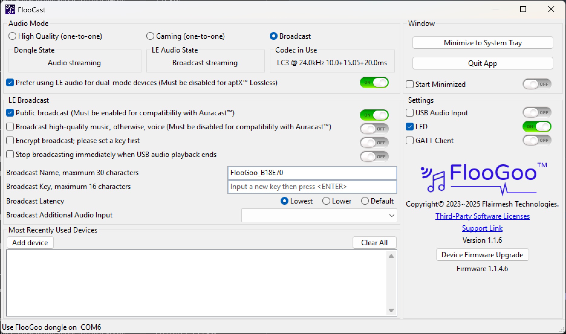 Auracast with configurable latency